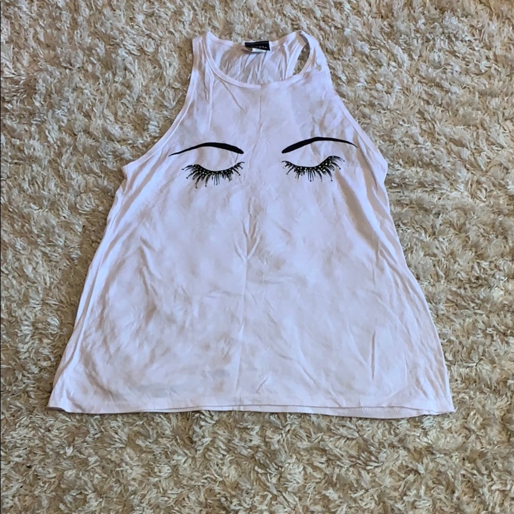 Eyelash tank top